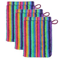 CAWÖ Wash glove, 3-pack - C Life Style Stripes,...