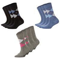 Burlington Damen Socken Everyday Mix 4er Pack - Raute und...