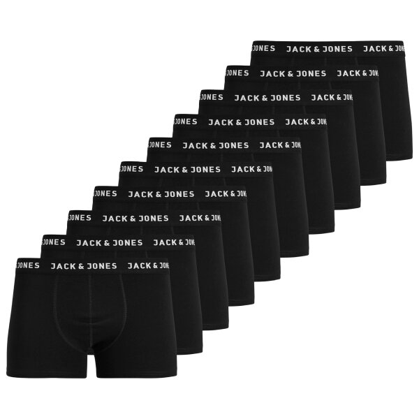 JACK&JONES Jungen Boxershorts, 10er Pack - JACHUEY TRUNKS, Baumwoll-Stretch, Logobund