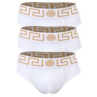 VERSACE Herren Slip, 3er Pack - TOPEKA, Baumwolle, einfarbig