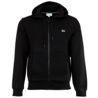 LACOSTE Herren Sweatjacke mit Kapuze - Zipper, aufgerautes Fleece