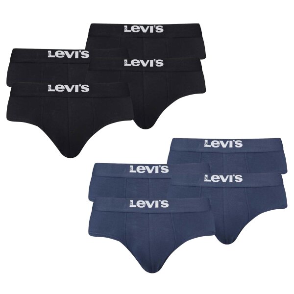 LEVIS Mens Solid Basic Brief Organic, Pack of 4 Slips,Logo Waistband