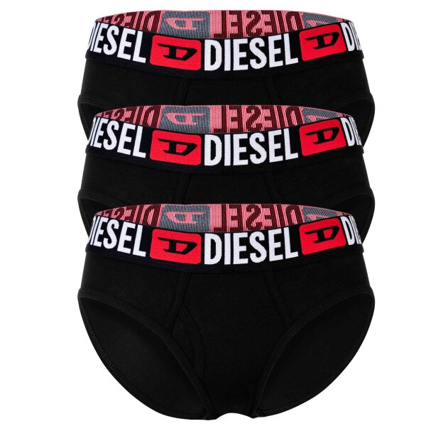 DIESEL womens briefs, 3-pack - OXY-D-CORE, cotton stretch, logo waistband