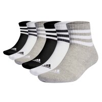 adidas Unisex Quarter Socks, 6-pack - 3-Stripes Cushioned...