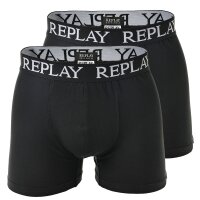 REPLAY Men's Boxer Shorts, Pack of 2 - Trunks, Cotton Stretch, 24,95