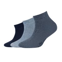 s.Oliver Kids Socks, 3-Pack - Quarter, Organic Cotton, plain