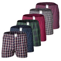 MG-1 Mens Woven Boxer, 6-pack - Classic Boxer Shorts,...