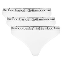 Bamboo basics Damen String EMMA, 3er Pack - Logo-Bund,...