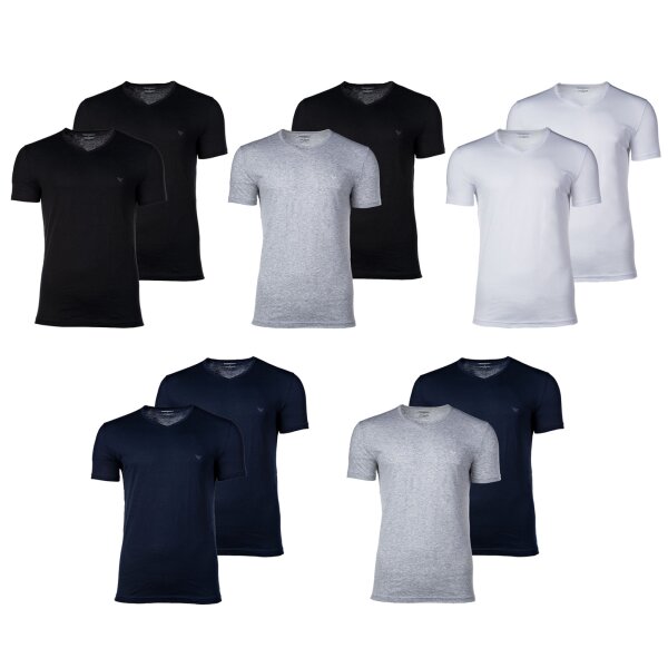 EMPORIO ARMANI Herren T-Shirt, Vorteilspack - V-Neck, V-Ausschnitt, Halbarm, unifarben