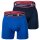 Champion Mens Boxer Shorts, 2-Pack - Cotton, Logo Waistband, Contrast Stripes, solid Color