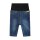 Steiff Baby Jeans - denim, long trousers, slip waistband, stretch, unisex, plain colour