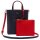 LACOSTE Damen Handtasche - ANNA Vertical Shopping Bag, Wendetasche, Two Tone, 29x22x10cm (HxBxT)
