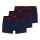 HUGO Mens Boxer Shorts, 3-pack - TRUNK TRIPLET PLANET, Logo, Cotton Stretch