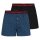 HUGO Mens Boxer Shorts, 2 Pack - Woven Boxer Twin Pack, Logo, Cotton