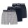 BOSS Mens Woven Boxer Shorts, 3-Pack - Underwear, Underpants, Cotton, Button, Logo, patterned