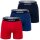LACOSTE Mens Boxer Shorts, 3-pack - Boxer Briefs, Cotton Stretch, Logo Waistband