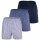 LACOSTE Mens Woven Boxer Shorts, 3-Pack - Underwear, Cotton, Button, Patterned