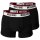 MOSCHINO mens trunks 2-pack - boxer shorts, pants, cotton blend, logo waistband, solid colour