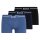 BOSS Mens Boxer Shorts, 3-Pack - Trunks 3P Bold, Cotton Stretch, Logo, Plain