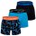 Happy Shorts Mens Boxer Shorts, 3-Pack - Retro Jersey, Logo Waistband