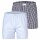 GANT mens woven boxer shorts, 2-pack - STRIPE AND GINGHAM, woven boxer, cotton