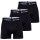 camel active Mens Boxer Shorts, 3-pack - Trunks, Cotton Stretch, Logo Waistband, Solid Color