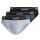 BOSS mens briefs, 3-pack - Power, cotton stretch, logo, single-coloured