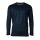 NOVILA Mens Shirt, long sleeve - Loungewear, round neck, 1/1 sleeves, cotton, plain