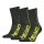 HEAD Unisex Crew Socks - 3-Pack, Sports Socks, Mesh insert, Logo, solid Colour